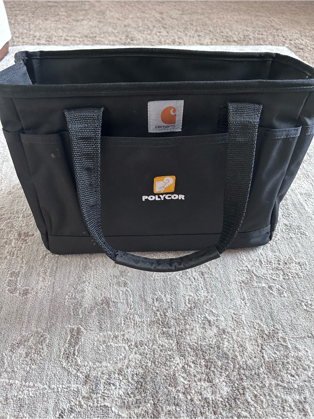 Carhartt Utility Tool Tote Black New Rain Defender Sturdy Comfort Grip Polycor